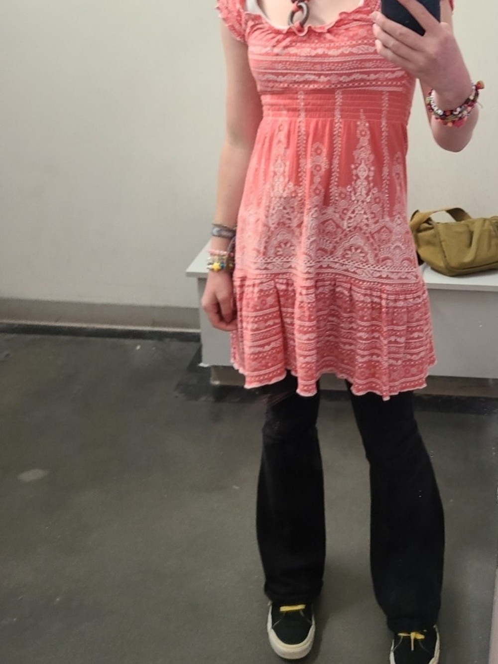 Almost Famous Orange Tunic with Embroidered Label
